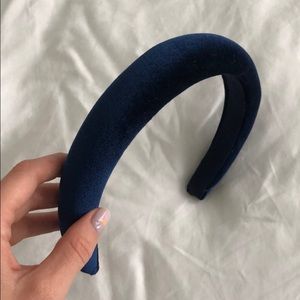 Maria La Rosa blue velvet padded headband